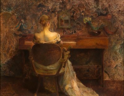 Spinet, n. 1902. tekijältä Thomas Wilmer Dewing