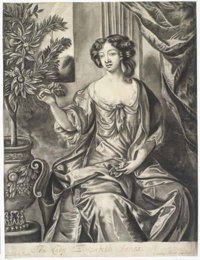 Lady kukkaruukun kanssa; Lady Elisabeth Jones Sir Peter Lelyn jälkeen tekijältä Thomas Watson