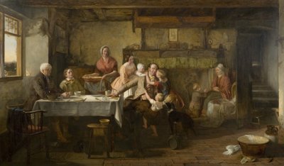 Hyvää yötä (öljy paneeliin) tekijältä Thomas Webster