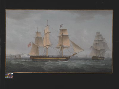 Off The Dover Coast (óleo sobre tela) finlandês tekijältä Thomas Whitcombe