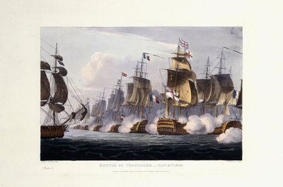 Trafalgarin taistelu, 21. lokakuuta 1805, 1816 tekijältä Thomas Whitcombe