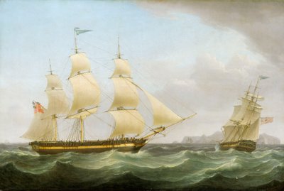 Laiva Phoenix, 1700-luvun loppu - 1800-luvun alku (öljy kankaalle) tekijältä Thomas Whitcombe