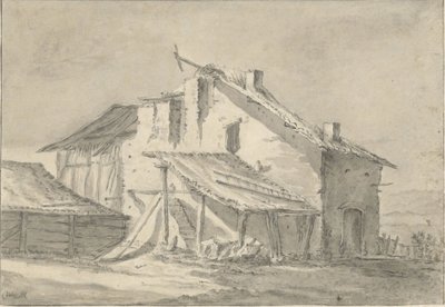 Rikkoutunut maalaistalo tekijältä Thomas Wijck (attributed to)