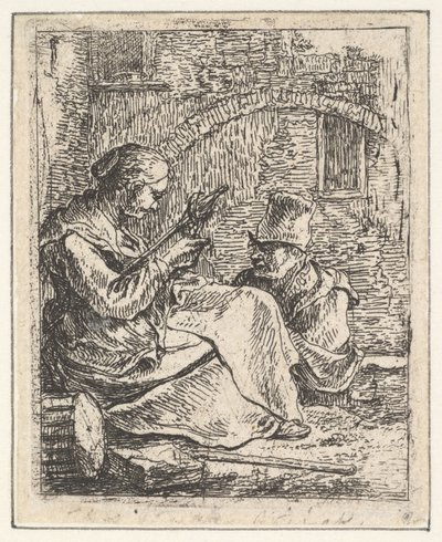 Woman Spinning.n.d. tekijältä Thomas Wijck