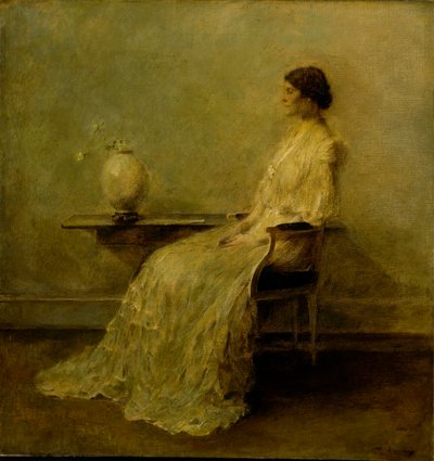 Nainen valkoisissa (nro 2) tekijältä Thomas Wilmer Dewing