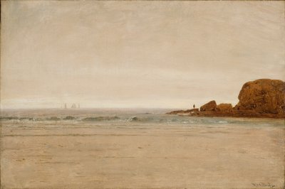 Ranta ja kalliot 1870 (Öljy kankaalle) tekijältä Thomas Worthington Whittredge