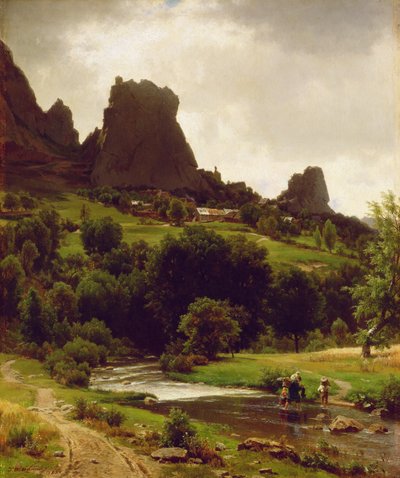 Summer Pastorale (näkymä Kallenfelsiin) 1853 (öljy kankaalle) tekijältä Thomas Worthington Whittredge