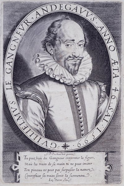 Guillaume Le Gangneurin (1553-1624), Ranskan kuninkaan kamarin sihteerin muotokuva tekijältä Thomas de Leu