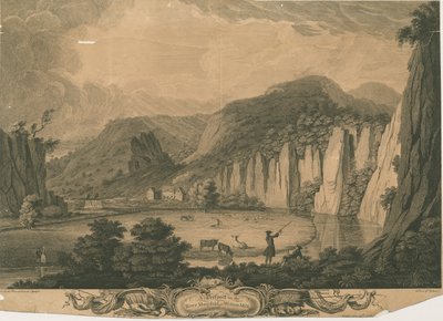 Wetton Mill: kaiverrus, nd [n. 1743] (vedos) (printti) tekijältä Thomas of Derby (after) Smith