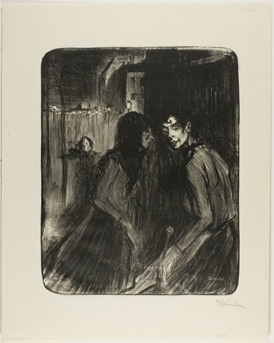 Riitelevät prostituoidut tekijältä Théophile Alexandre Pierre Steinlen