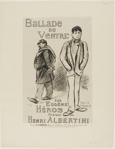 Ballade du Ventre tekijältä Théophile Alexandre Pierre Steinlen