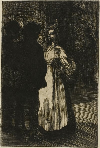 Keskustelu yöllä tekijältä Théophile Alexandre Pierre Steinlen