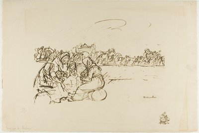Evakuoidut Verdunista, levy kolmekymmentä Actualitésista tekijältä Théophile Alexandre Pierre Steinlen