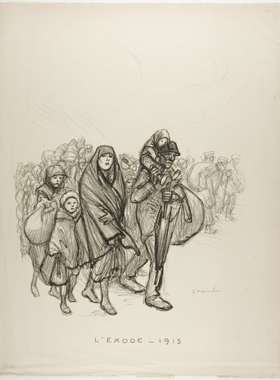 Exodus - 1915 tekijältä Théophile Alexandre Pierre Steinlen