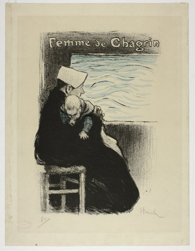 Surun nainen tekijältä Théophile Alexandre Pierre Steinlen