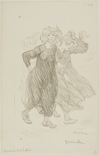 Tuulen puuska tekijältä Théophile Alexandre Pierre Steinlen
