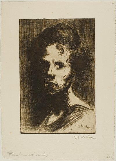 Naisen pää, levy I tekijältä Théophile Alexandre Pierre Steinlen