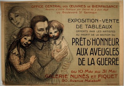 Valmiina kunnioittamaan sotasokeaa tekijältä Théophile Alexandre Pierre Steinlen