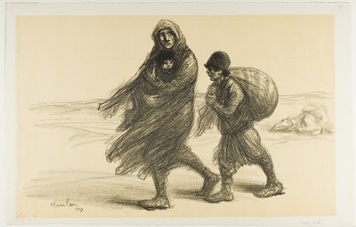 Serbian Exodus, levy 21, Actualités-julkaisusta tekijältä Théophile Alexandre Pierre Steinlen