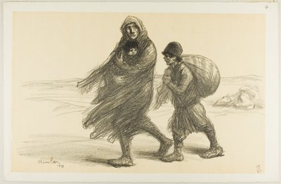 Serbian Exodus, levy 21, Actualités-julkaisusta tekijältä Théophile Alexandre Pierre Steinlen