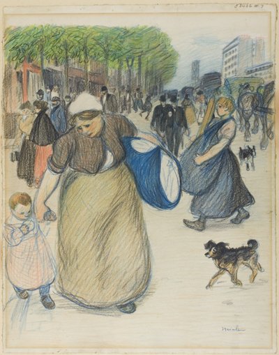 Katunäkymä tekijältä Théophile Alexandre Pierre Steinlen