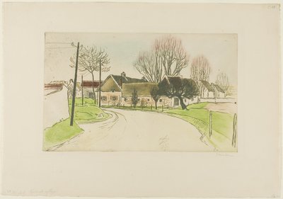 Talo kylän laidalla tekijältä Théophile Alexandre Pierre Steinlen