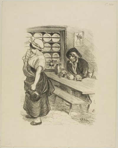 Merimiehen paluu tekijältä Théophile Alexandre Pierre Steinlen