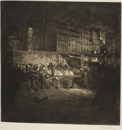 Roskakärry tekijältä Théophile Alexandre Pierre Steinlen
