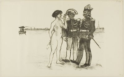 Totuus ja kaksi sotilasta tekijältä Théophile Alexandre Pierre Steinlen