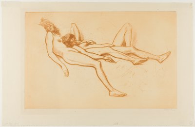 Kaksi alastonmallia tekijältä Théophile Alexandre Pierre Steinlen