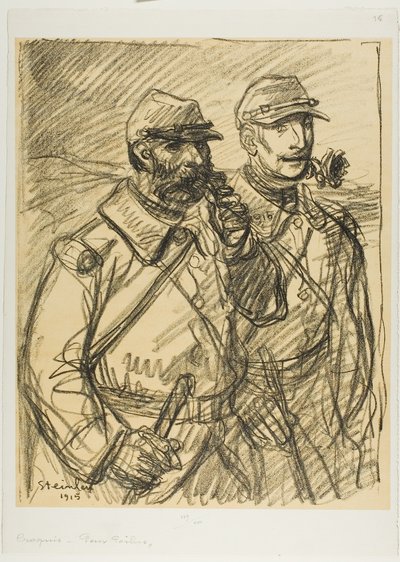 Kaksi sotilasta tekijältä Théophile Alexandre Pierre Steinlen