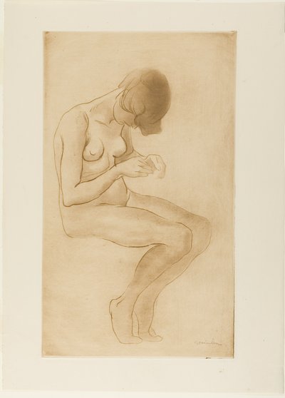 Nainen korjaamalla hänen kynnet tekijältä Théophile Alexandre Pierre Steinlen