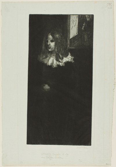 Nuori tyttö valkoisen kauluksen kanssa tekijältä Théophile Alexandre Pierre Steinlen