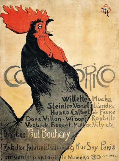 Cocorico juliste tekijältä Théophile Alexandre Steinlen