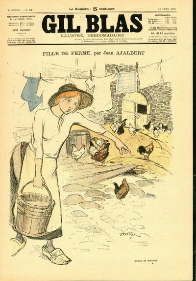Kansi "" Gil Blas"" tekijältä Théophile Alexandre Steinlen