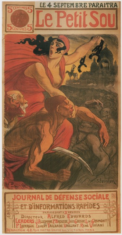 Pieni penni, 1900 tekijältä Théophile Alexandre Steinlen