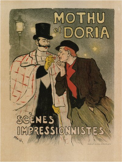 Mothu ja Doria. Impressionistisia kohtauksia, 1893 tekijältä Théophile Alexandre Steinlen