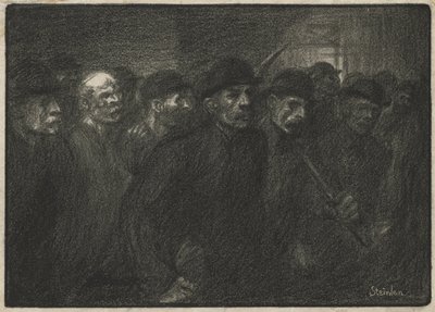 Työntekijät lähtevät tehtaalta tekijältä Théophile Alexandre Steinlen