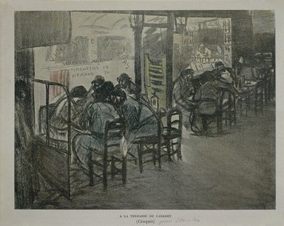 París a la terrassa del cafè, de Theophile Alexandre Steinlen, sketchfinnish tekijältä Théophile Alexandre Steinlen