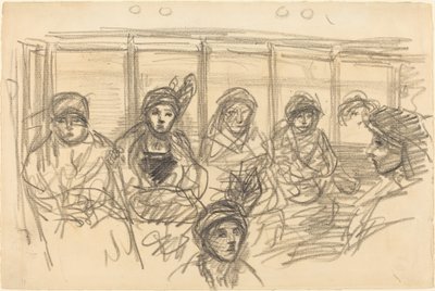 Ratsastajat metrossa tekijältä Théophile Alexandre Steinlen