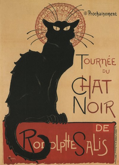 Black Cat Tour, 1896 tekijältä Théophile Alexandre Steinlen