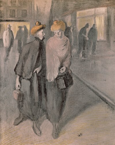 Työläisnaisia, noin 1900 (piirros) tekijältä Théophile Alexandre Steinlen