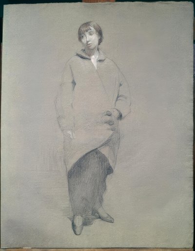 Nuori nainen takissa tekijältä Théophile Alexandre Steinlen