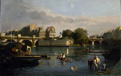 Pont-Neuf ja Ile de la Citén kärki, 1860. tekijältä Théophile Meunier