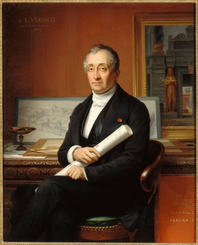 Arkkitehti Louis Viscontin muotokuva 1791-1853, 1854. tekijältä Théophile Vauchelet