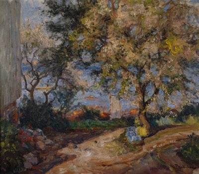 Hedelmien kukinta (öljy kankaalle) tekijältä Thorolf Holmboe