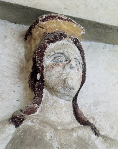 Sveshtarin traakialainen hauta, yksityiskohta naisen patsaasta Atlasissa, 3. vuosisadalla eKr. (kiviveistos) tekijältä Thracian Thracian