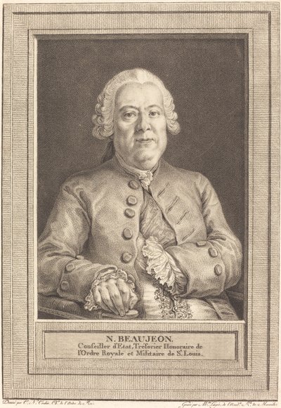 N. Beaujeon tekijältä Thérèse Éléonore Lingée after Charles Nicolas Cochin II