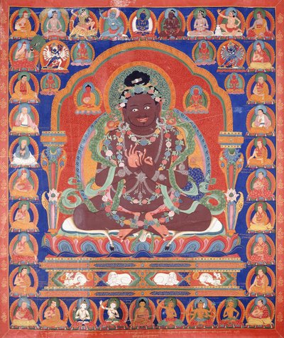 Thang-Ka, joka kuvaa Mahasiddha Bir Va Paa, n. 1600 tekijältä Tibetan School