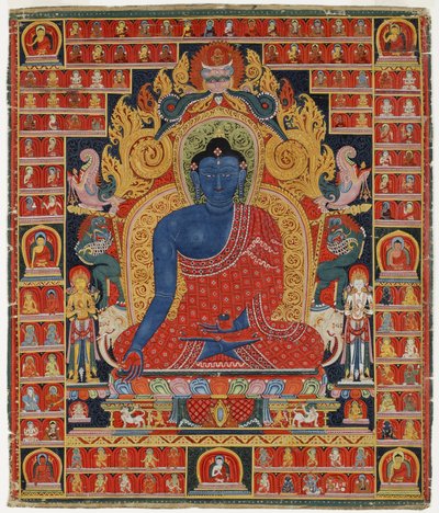 Buddha, korkein parantaja (läpinäkymätön wc puuvillalla) tekijältä Tibetan School